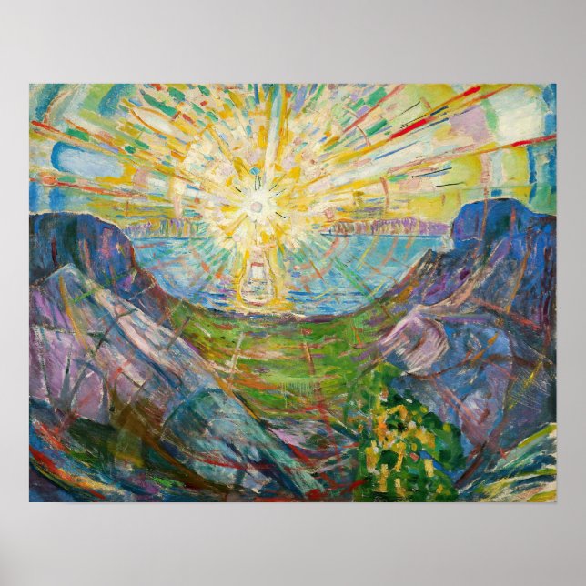Poster Edvard Munch - O Sol 1916 (Frente)