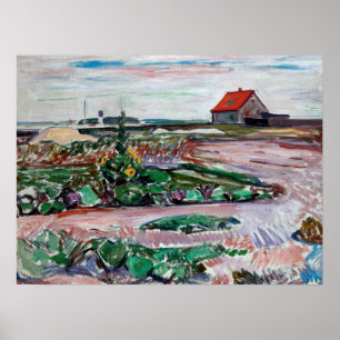 Poster Edvard Munch - Seashore. Paisagem perto de Lubeck