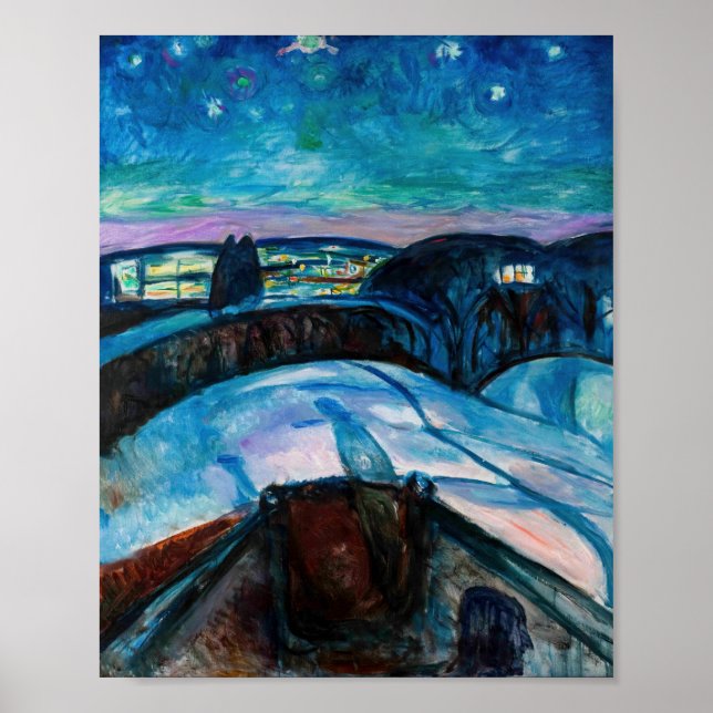 Poster Edvard Munch - Starry Night 1922 (Frente)