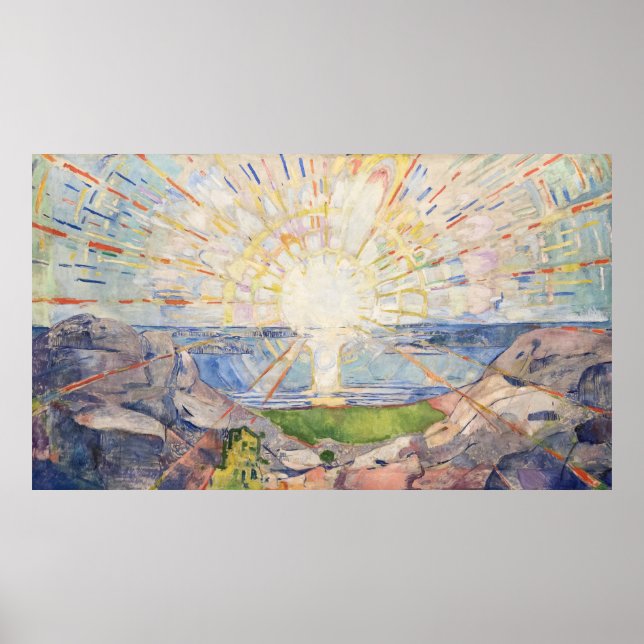 Poster Edvard Munch Sunrise Art Nouveau Expressionismo (Frente)
