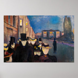 Poster Edvard Munch - Tarde na Rua Karl Johan