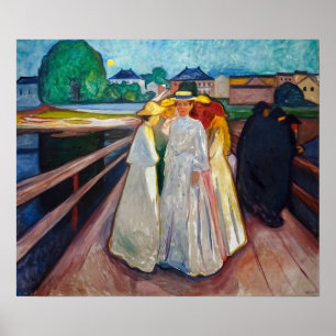 Poster Edvard Munch - The Girls on the Bridge 1903