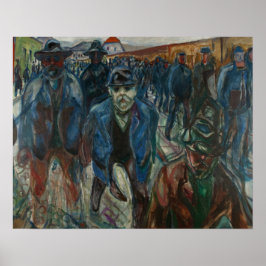 Poster Edvard Munch - Trabalhadores a caminho de casa