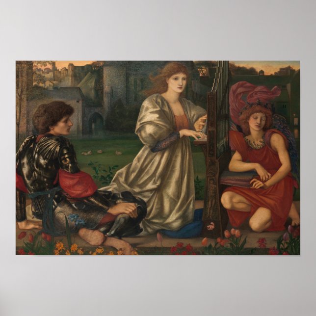 Poster Edward Burne-Jones - A Música do Amor (Frente)