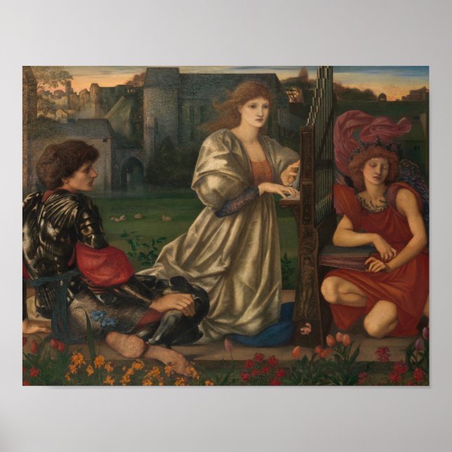 Poster Edward Burne-Jones - A Música do Amor (Frente)