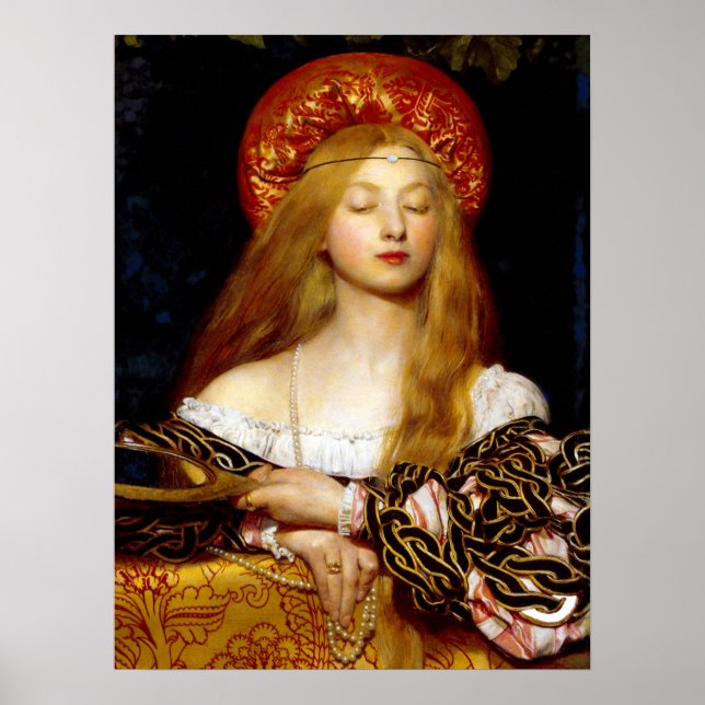 Poster Edward Burne-Jones _ Jeune Femme (Frente)