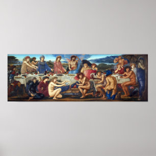 Poster Edward Burne-Jones O Banquete de Peleus
