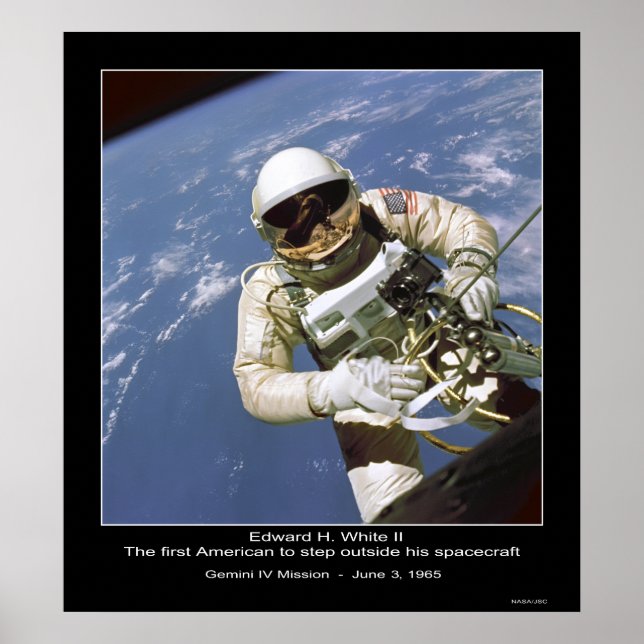 Pôster Edward H. White - O primeiro americano a sair (Frente)