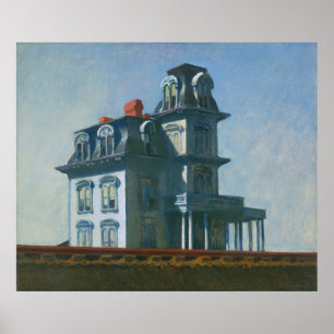 Poster Edward Hopper House pela ferrovia