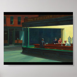 Poster Edward Hopper - Nighthawks