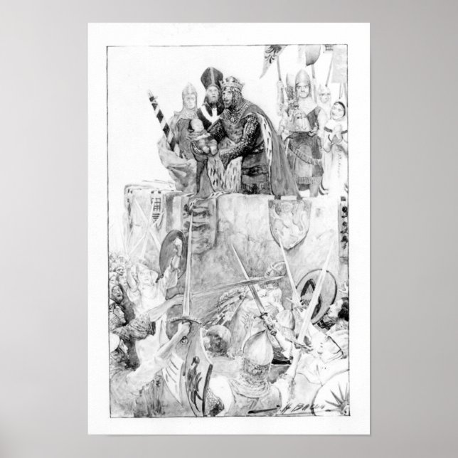 Pôster Edward I declarando seu filho Príncipe de Gales (Frente)