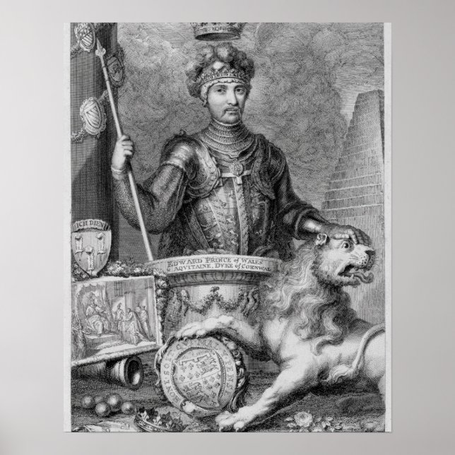 Pôster Edward O Príncipe Negro (1330-76) após o monume (Frente)