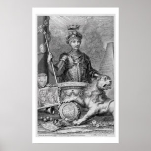 Poster Edward O Príncipe Negro (1330-76) após o monume