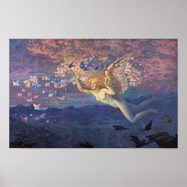 Poster Edward Robert Hughes Wings da manhã CC1055 (Frente)