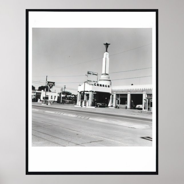 Poster Edward Ruscha - Conoco - Shamrock, Texas (de Cin (Frente)