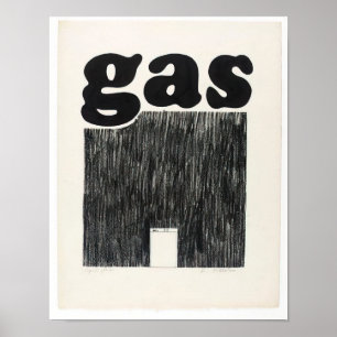 Poster Edward Ruscha - Gas - 1962