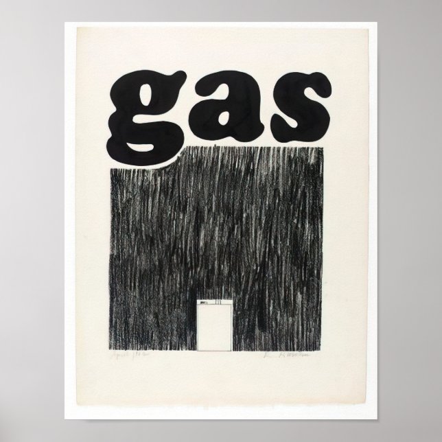 Poster Edward Ruscha - Gas - 1962 (Frente)