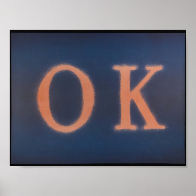 Poster Edward Ruscha - OK (Estado I) - 1990 (Frente)
