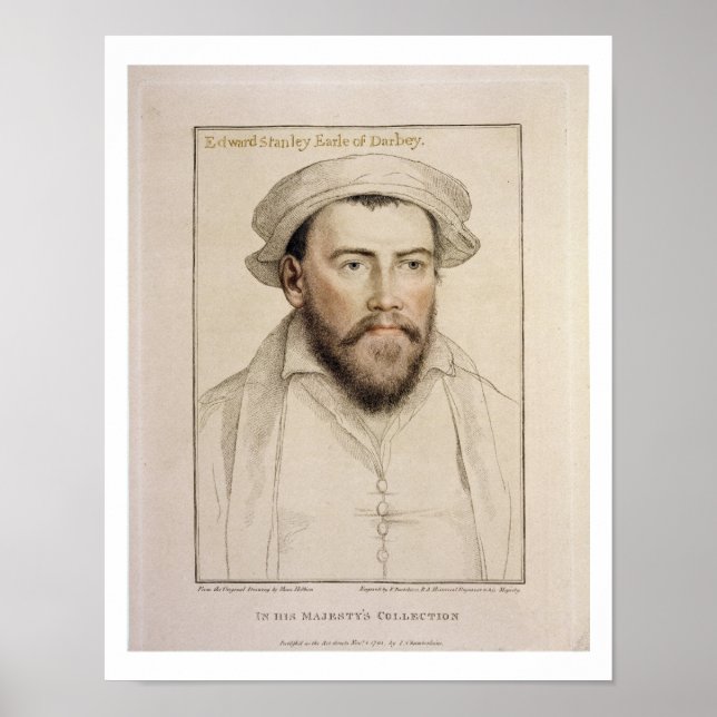 Pôster Edward Stanley Earle do Darby (1508-1572) gravado (Frente)