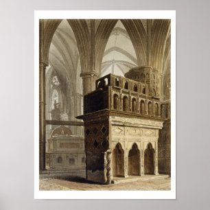 Poster Edward the Confessor's Monument, plate M from 'Wes