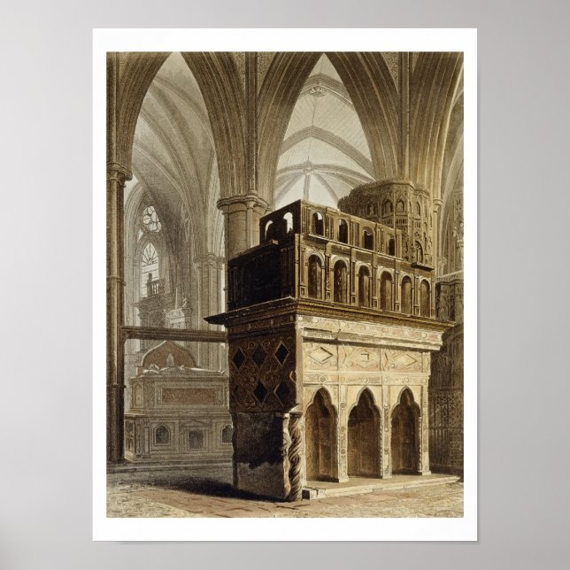 Poster Edward the Confessor's Monument, plate M from 'Wes (Frente)