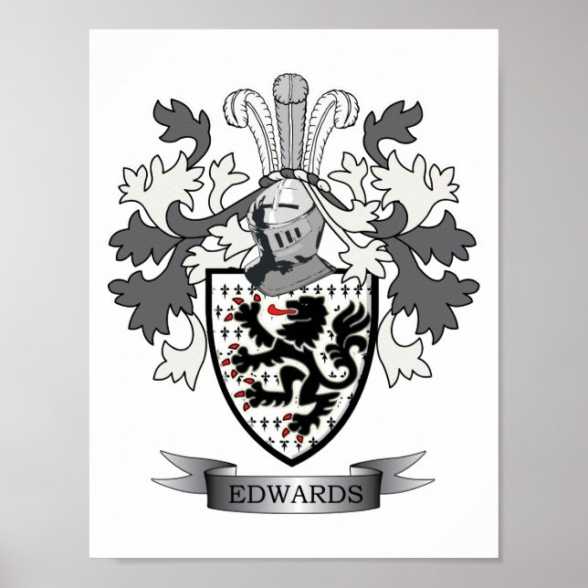 Pôster Edwards Family Crest Casaco de Armas (Frente)