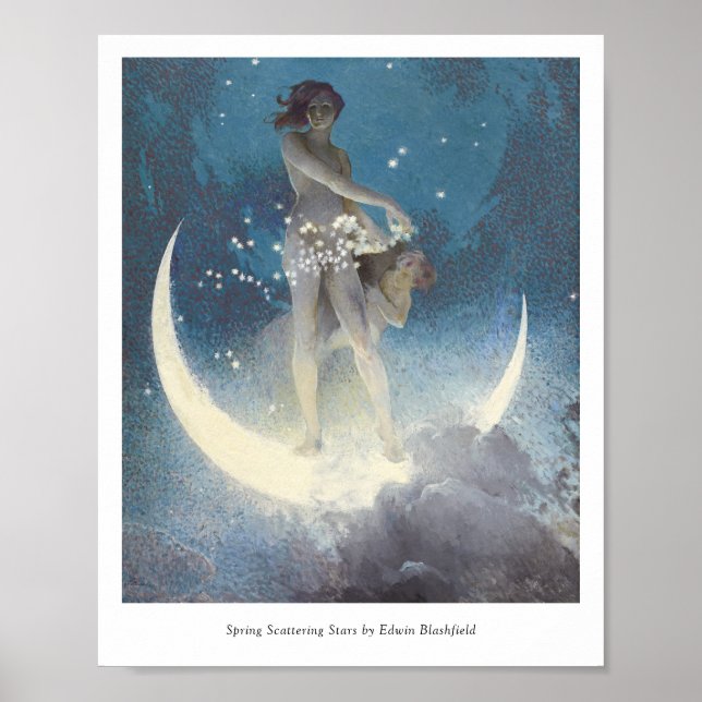 Poster Edwin Blashfield Primavera Scattering Stars (Frente)