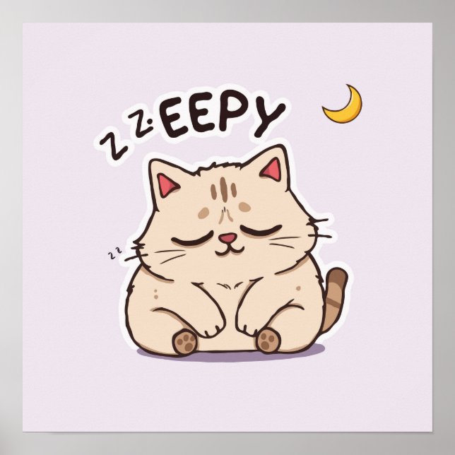 Poster Eepy Sleepy Cat (Frente)