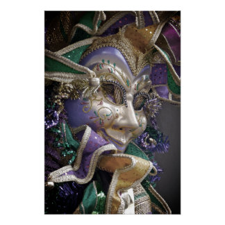 Pôster Eerie Mardi Gras Mask