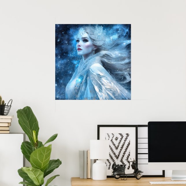 Poster Eethal Frozen Snow Queen Fantasy Art (Escritório em casa)