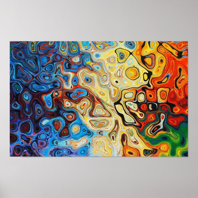Poster Eethal Swirls Abstrato Arte Moderna (Frente)