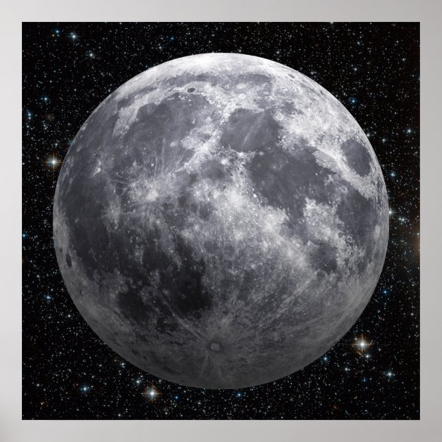 Poster Efeito 3D - A Lua Entre As Estrelas (Frente)