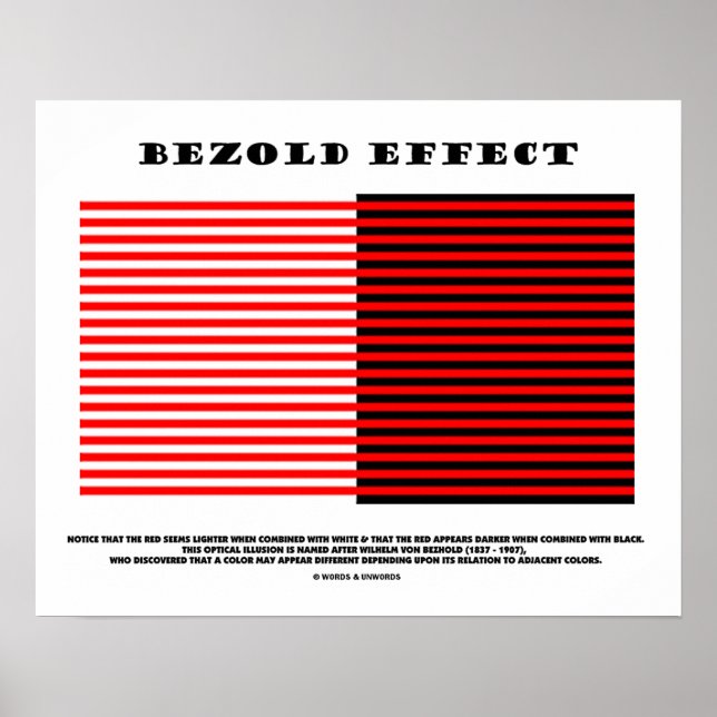 Poster Efeito Bezold (ilusão óptica) (Frente)