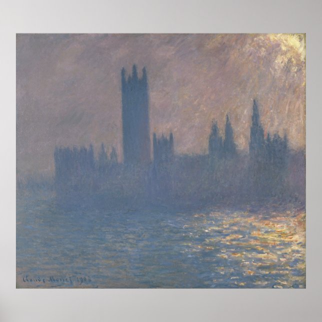 Poster Efeito da luz solar de Monet (Frente)