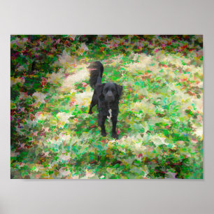 Poster Efeito de Arte de Desenho Animado Preto Fumê