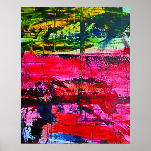 Poster Efeito de vidro calado, abstrato arte moderna vibr