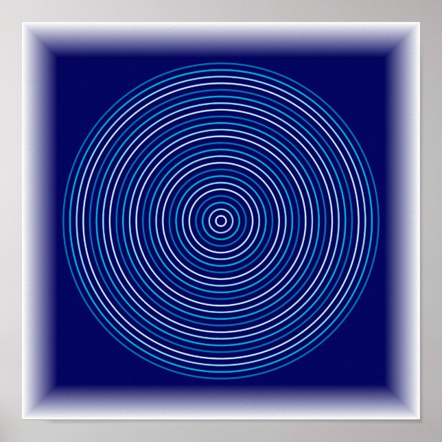 Poster Efeito Ondulação - Arte Abstrata da Água (Frente)