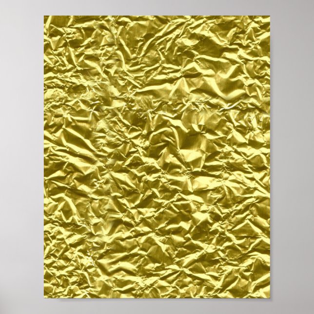 Poster Efeito personalizado de folha de ouro (Frente)
