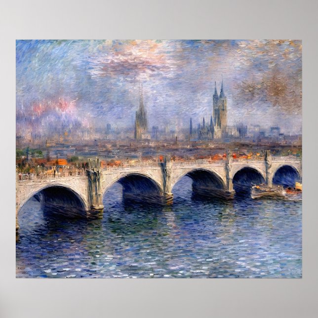 Poster Efeito Solar da Ponte Waterloo (Frente)