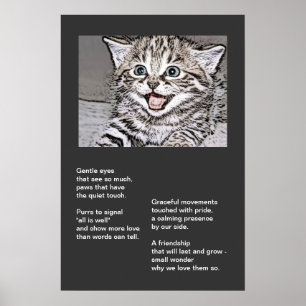 Pôster Efeitos de fotocópia em gatinhos felizes