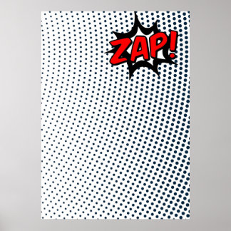 Poster Efeitos do livro em quadrinhos do Zap