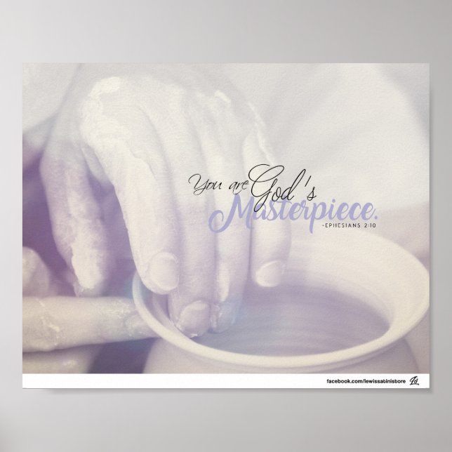 Pôster Éfesianos 2:10 - Você é a obra-prima de Deus (Frente)