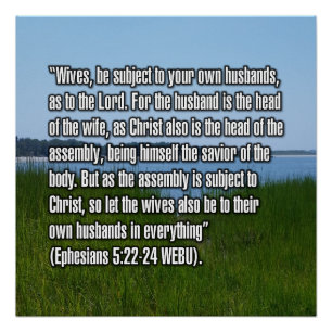 Pôster Efésios 5:22-24 WEBU