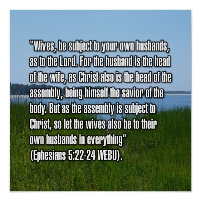Pôster Efésios 5:22-24 WEBU (Frente)
