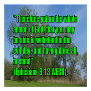 Pôster Efésios 6:13 WEBU