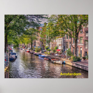 Poster Egalantiersgracht, Amsterdã, Países Baixos