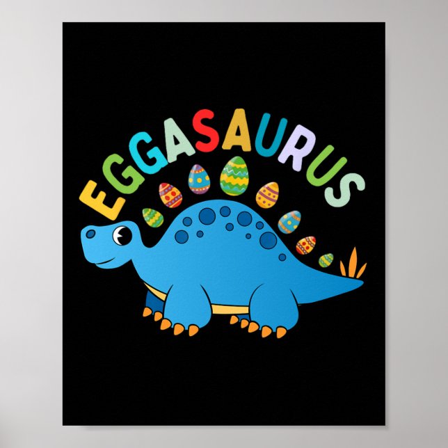 Poster Eggasaurus Caça De Ovo Dinossauro De Páscoa Para (Frente)
