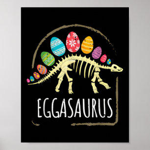 Poster Eggasaurus Páscoa Estegossauro Dinossauros Criança