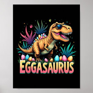 Poster Eggasaurus Páscoa Estegossauro Dinossauros Criança