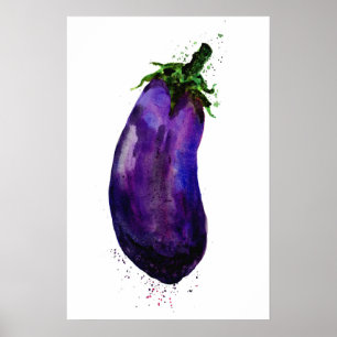 Poster EggPlant EggPlant Watercolor